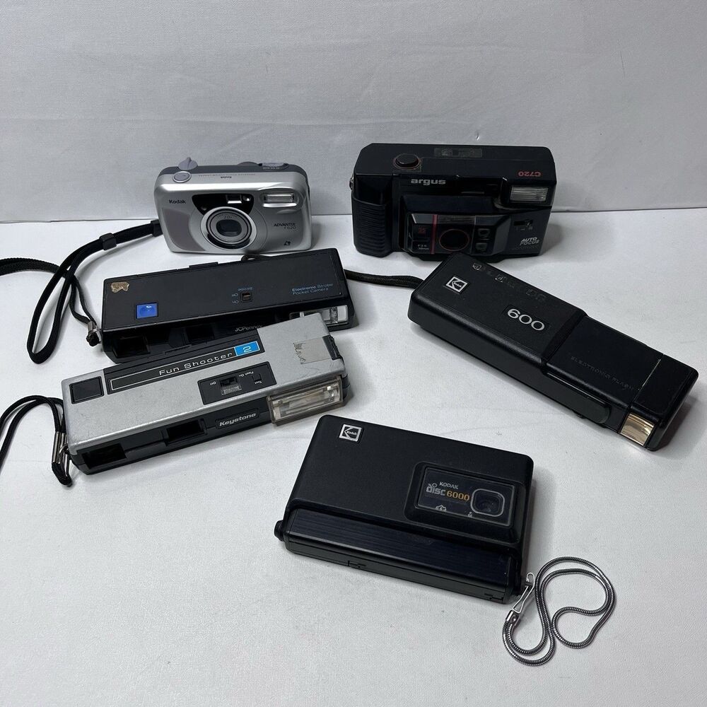 Lot of 6 Vintage Cameras Argus Kodak & Others – Untested AS-IS